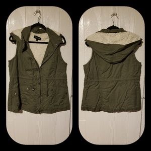 A great vest with a hoodie